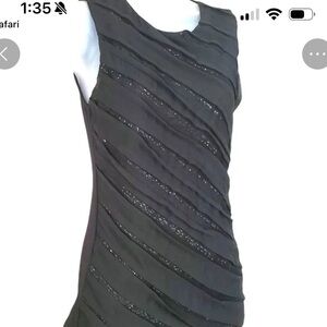 Ann Taylor Sleeveless Shimmer Tiered Shell